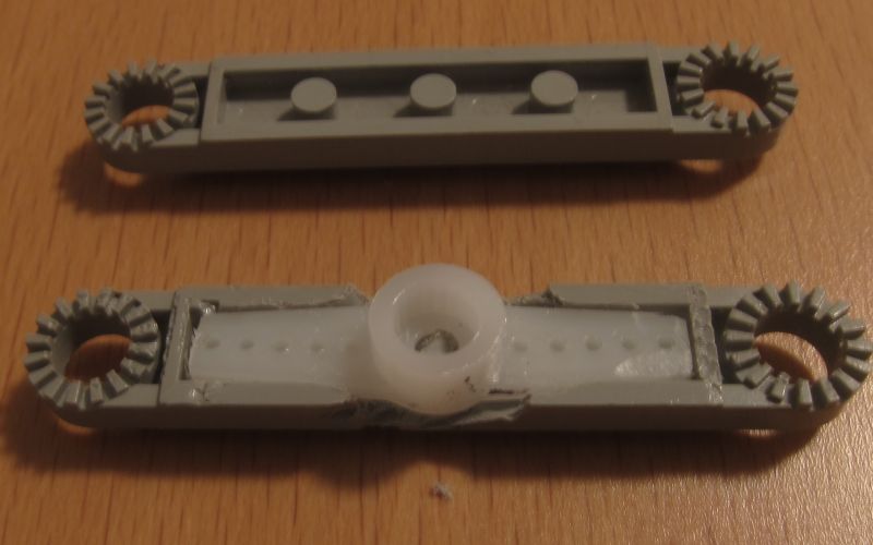 Hybrid Lego horn ready some Humbrol poly cement